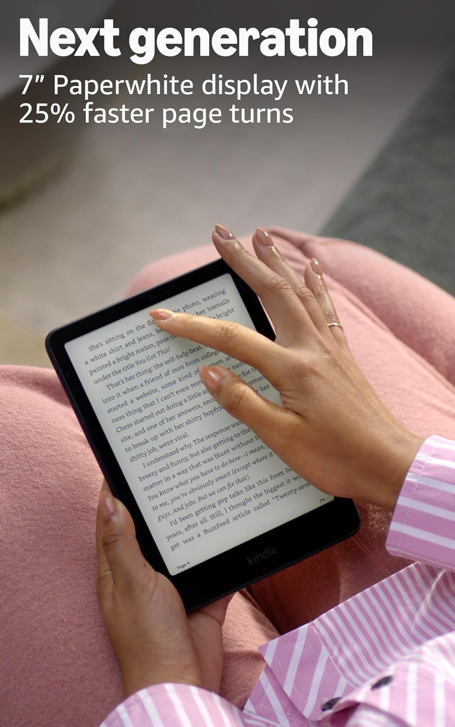 Kindle Paperwhite Signature 32GB – Auto-Light, Wireless Charging & 3 Months Free Kindle Unlimited